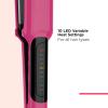 imageREVLON Ceramic Coated 1 Inch Flat Iron  Hair Straightener Helps Fight Frizz ampamp Enhances Shine for Sleek Styles or Loose Waves Travel Ready Flat IronPink