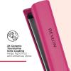 imageREVLON Ceramic Coated 1 Inch Flat Iron  Hair Straightener Helps Fight Frizz ampamp Enhances Shine for Sleek Styles or Loose Waves Travel Ready Flat IronPink