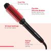 imageREVLON Silicone Bristle Heated Hair Styling Brush  Fast Long Lasting Volume for Easy Styling  1quot Barrel for Full Body and Smooth Styles BlackPinkRed