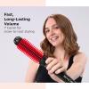 imageREVLON Silicone Bristle Heated Hair Styling Brush  Fast Long Lasting Volume for Easy Styling  1quot Barrel for Full Body and Smooth Styles BlackPinkRed