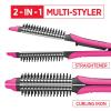 imageRevlon 2in1 MultiStyler Flat Iron and Curling Wand1 Count Pack of 1