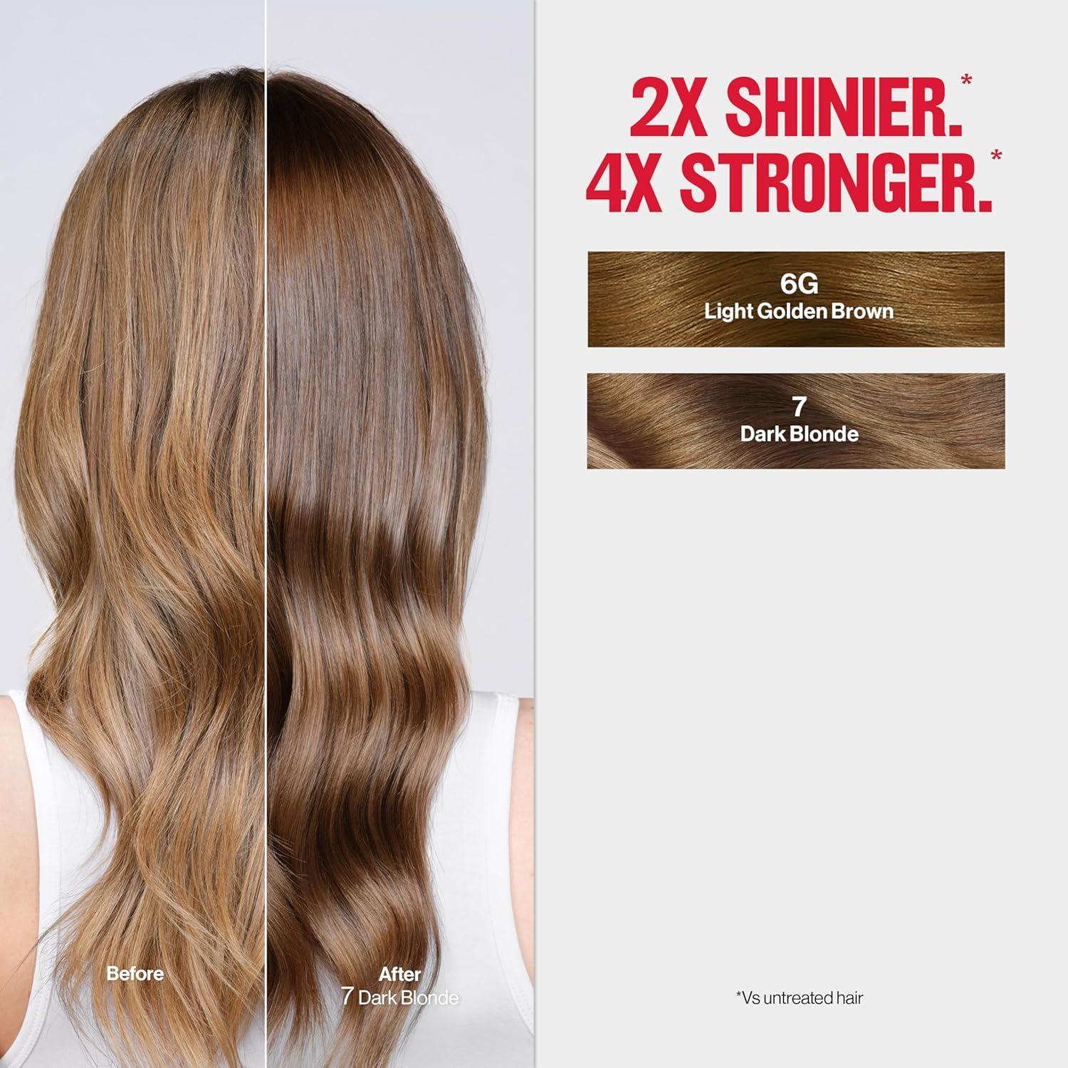 imageRevlon ColorSilk Tone  Gloss  Care Demi Permanent Hair Color Dye Kit with LeaveIn Scalp and Haircare Serum 2x Shinier 4x Stronger 4 Dark Brown 45 fl oz7 Dark Blonde