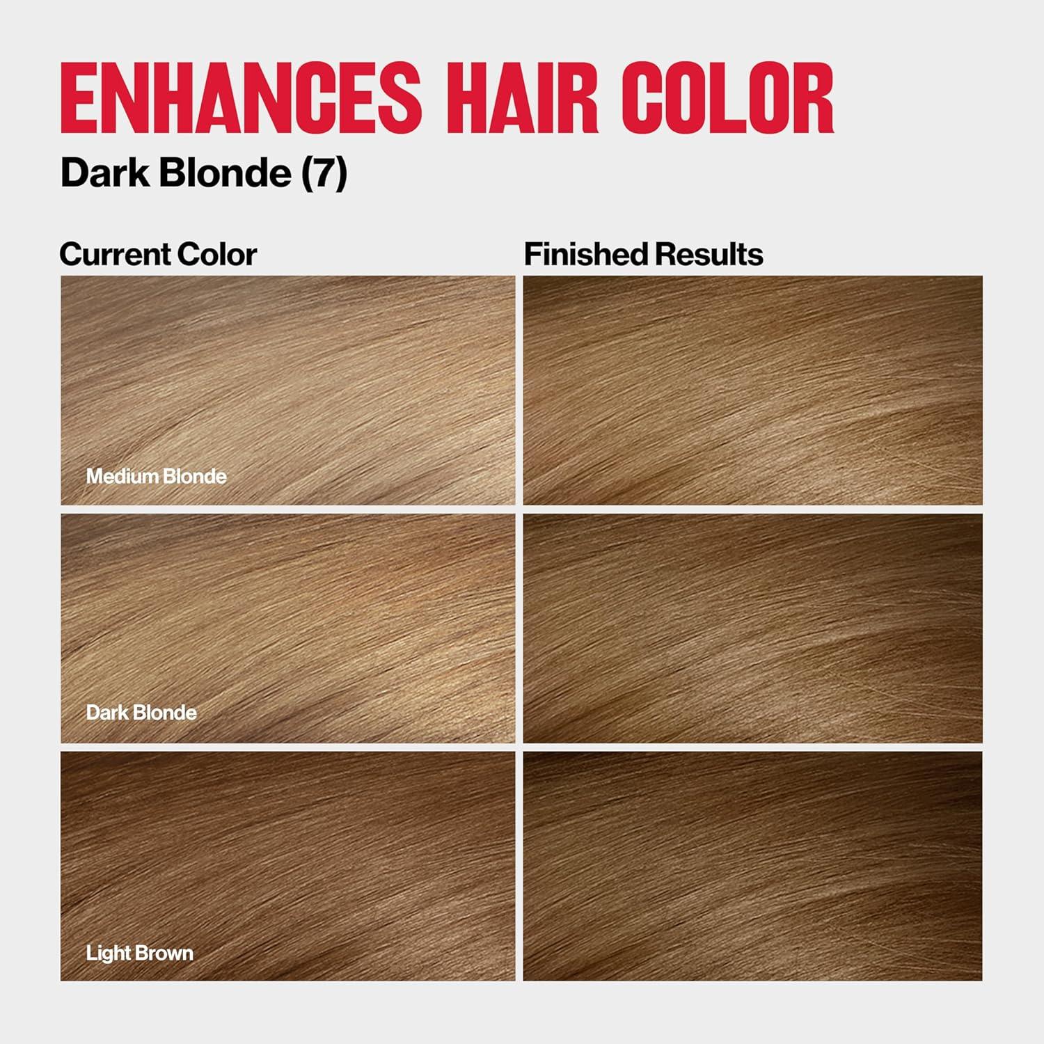 imageRevlon ColorSilk Tone  Gloss  Care Demi Permanent Hair Color Dye Kit with LeaveIn Scalp and Haircare Serum 2x Shinier 4x Stronger 4 Dark Brown 45 fl oz7 Dark Blonde
