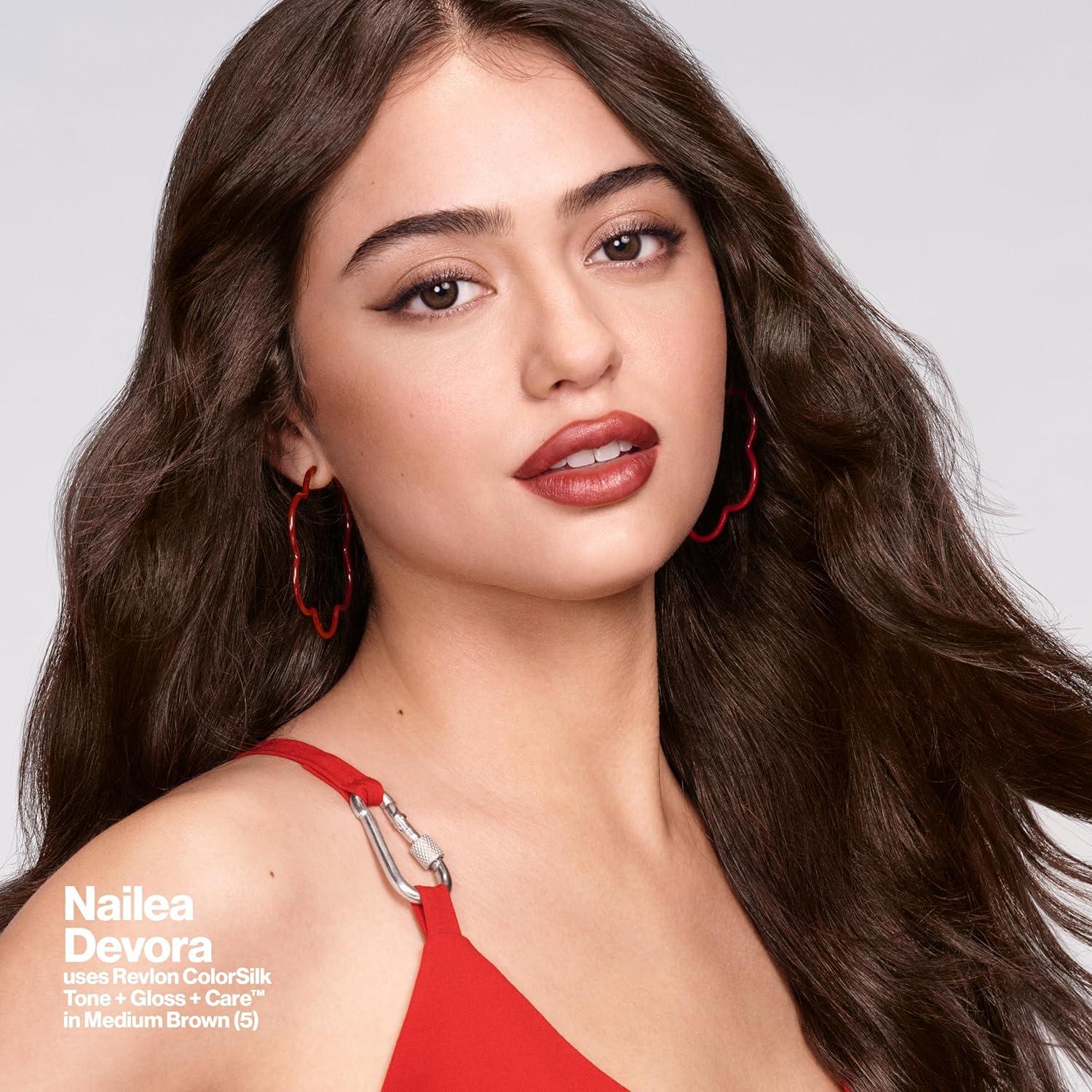 imageRevlon ColorSilk Tone  Gloss  Care Demi Permanent Hair Color Dye Kit with LeaveIn Scalp and Haircare Serum 2x Shinier 4x Stronger 4 Dark Brown 45 fl oz6G Light Golden Brown