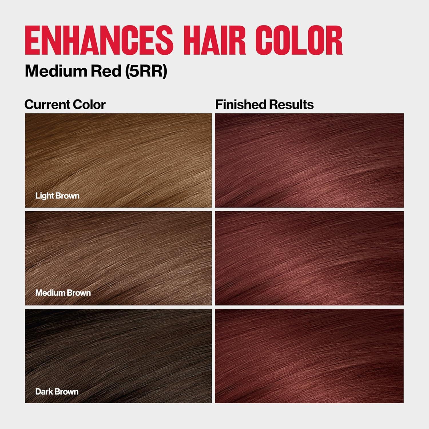 imageRevlon ColorSilk Tone  Gloss  Care Demi Permanent Hair Color Dye Kit with LeaveIn Scalp and Haircare Serum 2x Shinier 4x Stronger 4 Dark Brown 45 fl oz5RR Medium Red