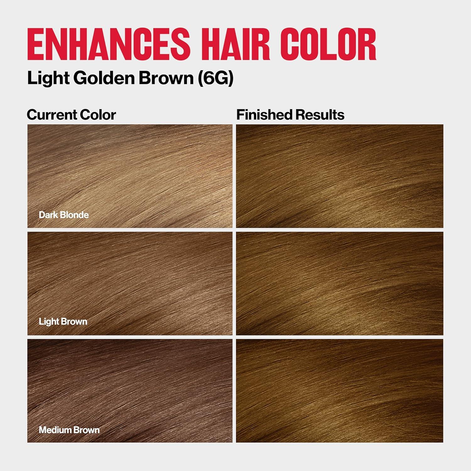 imageRevlon ColorSilk Tone  Gloss  Care Demi Permanent Hair Color Dye Kit with LeaveIn Scalp and Haircare Serum 2x Shinier 4x Stronger 4 Dark Brown 45 fl oz6G Light Golden Brown