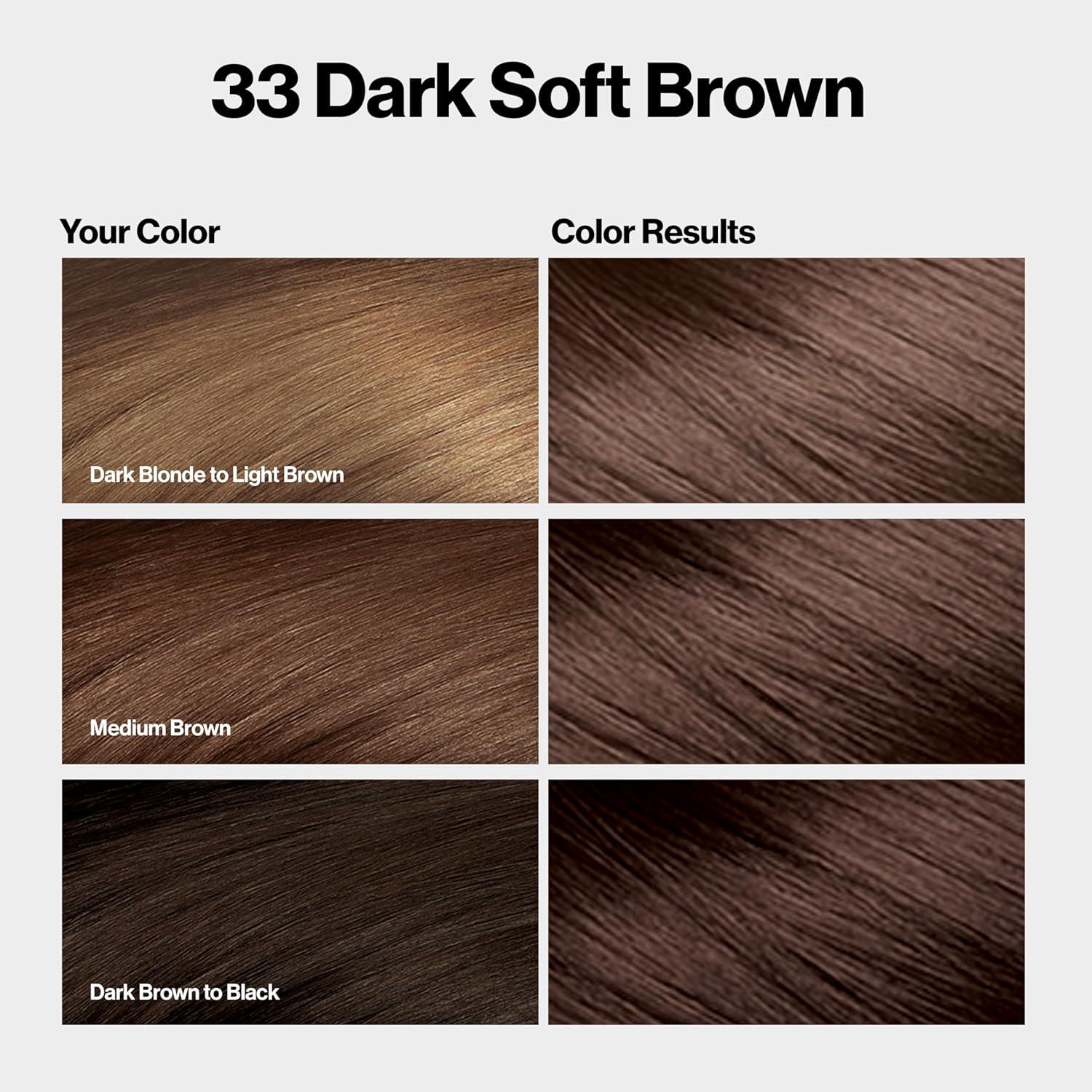 imageRevlon ColorSilk with Bond Repair Complex Brown Permanent Hair Color 100 Gray Coverage Ammonia Free Hair Dye Vegan Keratin 40 Medium Ash Brown Pack of 333 Dark Soft Brown