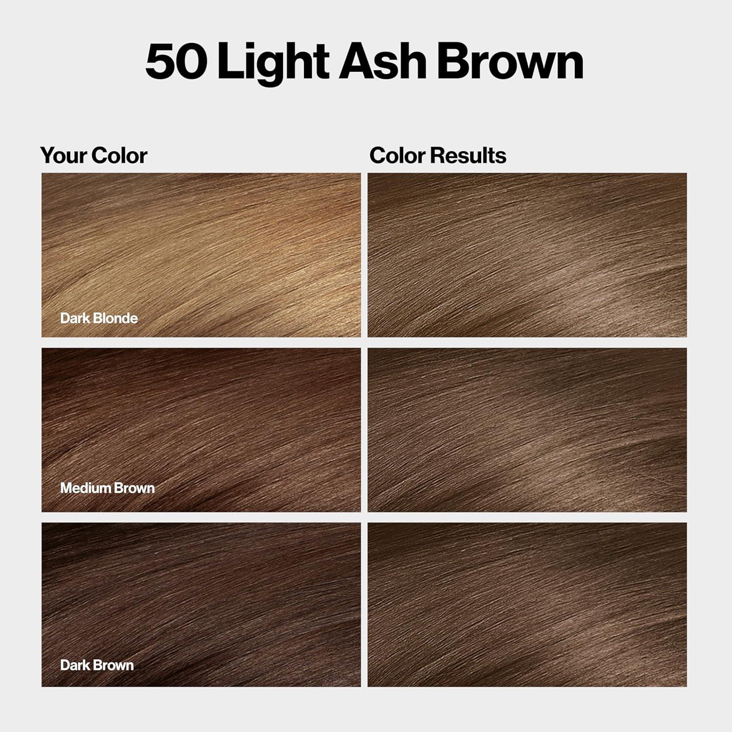 imageRevlon ColorSilk with Bond Repair Complex Brown Permanent Hair Color 100 Gray Coverage Ammonia Free Hair Dye Vegan Keratin 40 Medium Ash Brown Pack of 350 Light Ash Brown