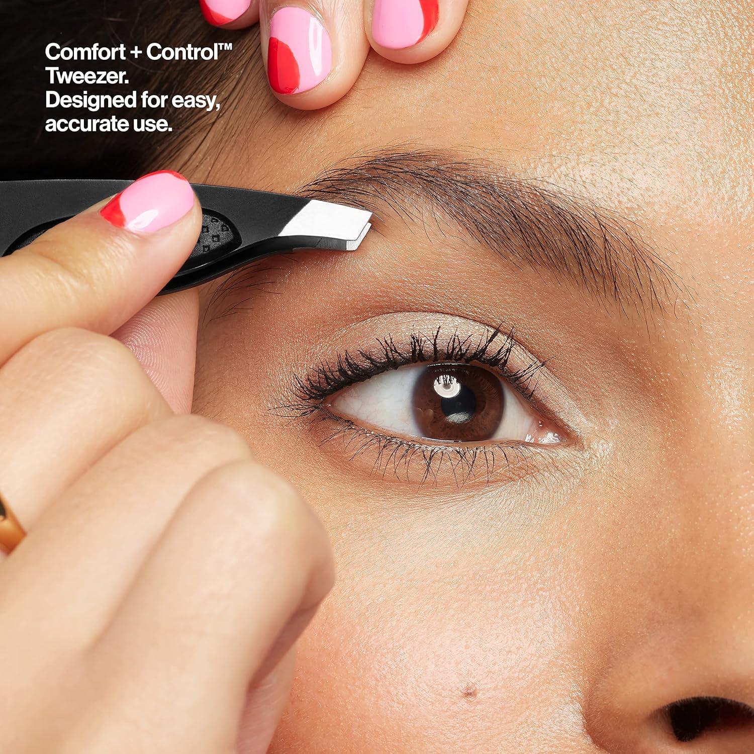 imageRevlon Comfort and Control Tweezer Easy to Use Eyebrow Tool with Wide Grip 1 count