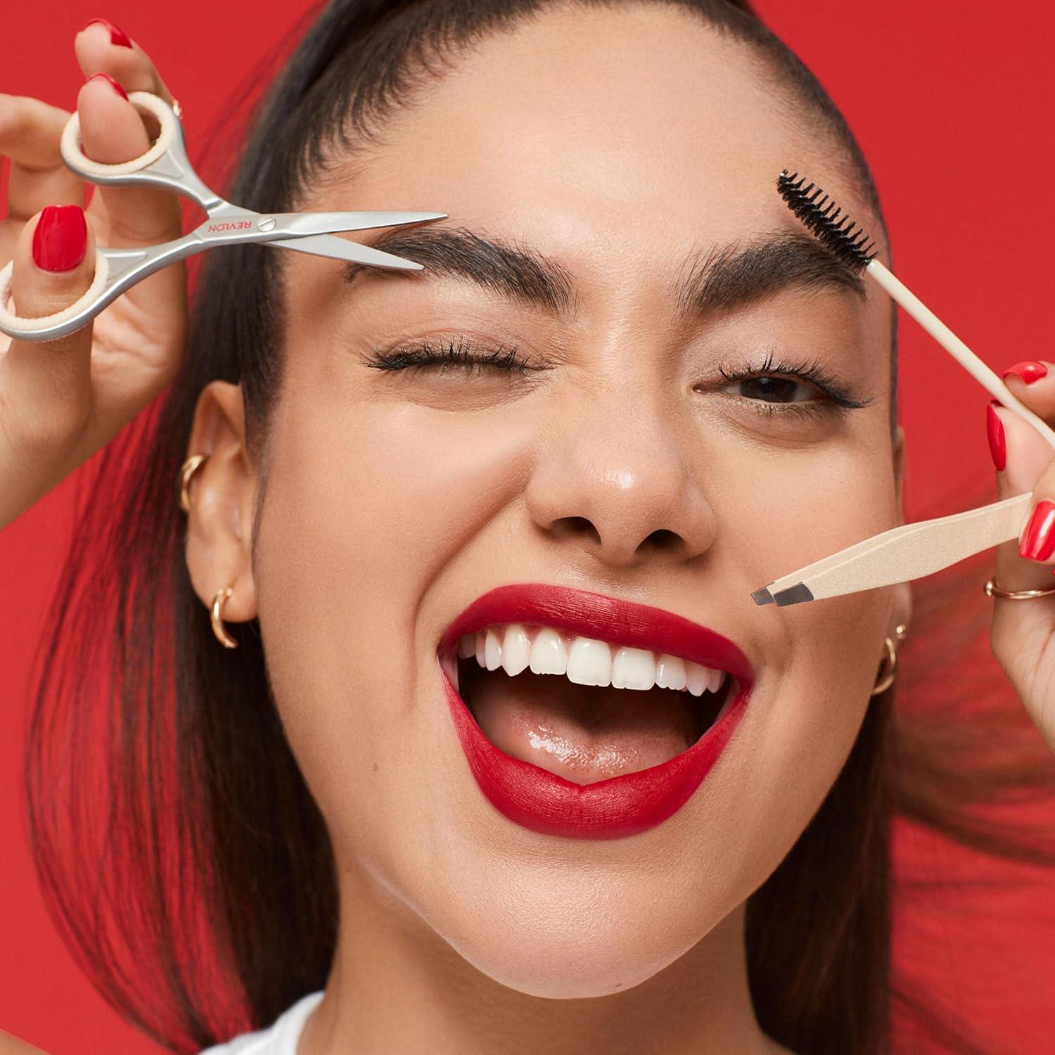 imageRevlon Designer Series Brow Set Trimming and Shaping Eyebrow Kit with Scissors and Spoolie Brush Easy to Use at Home or on The Go 1 Count