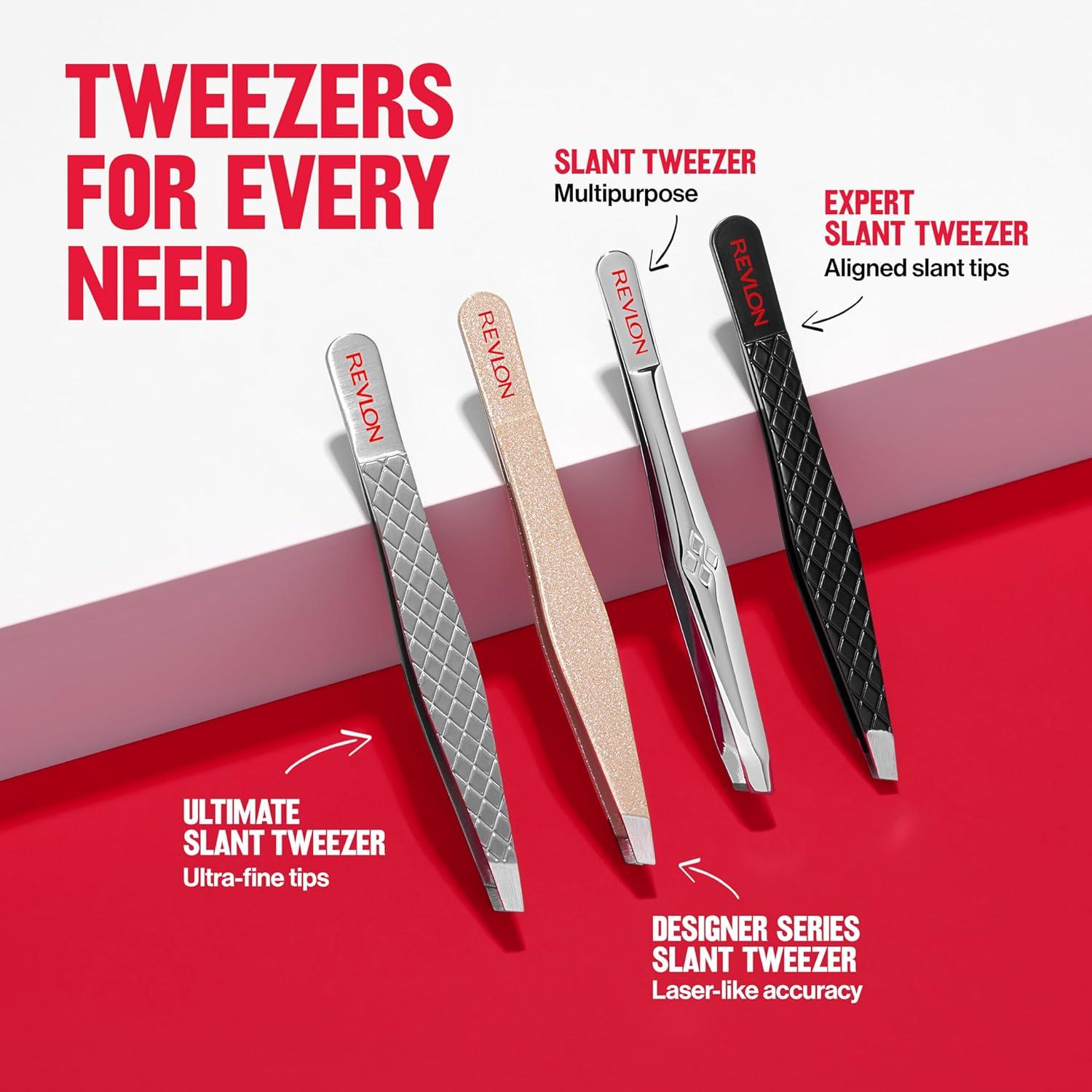 imageRevlon Expert Slant Tweezer High Precision For an Easy Hair Removal Made With Stainless Steel 1 Count1 Count Pack of 1
