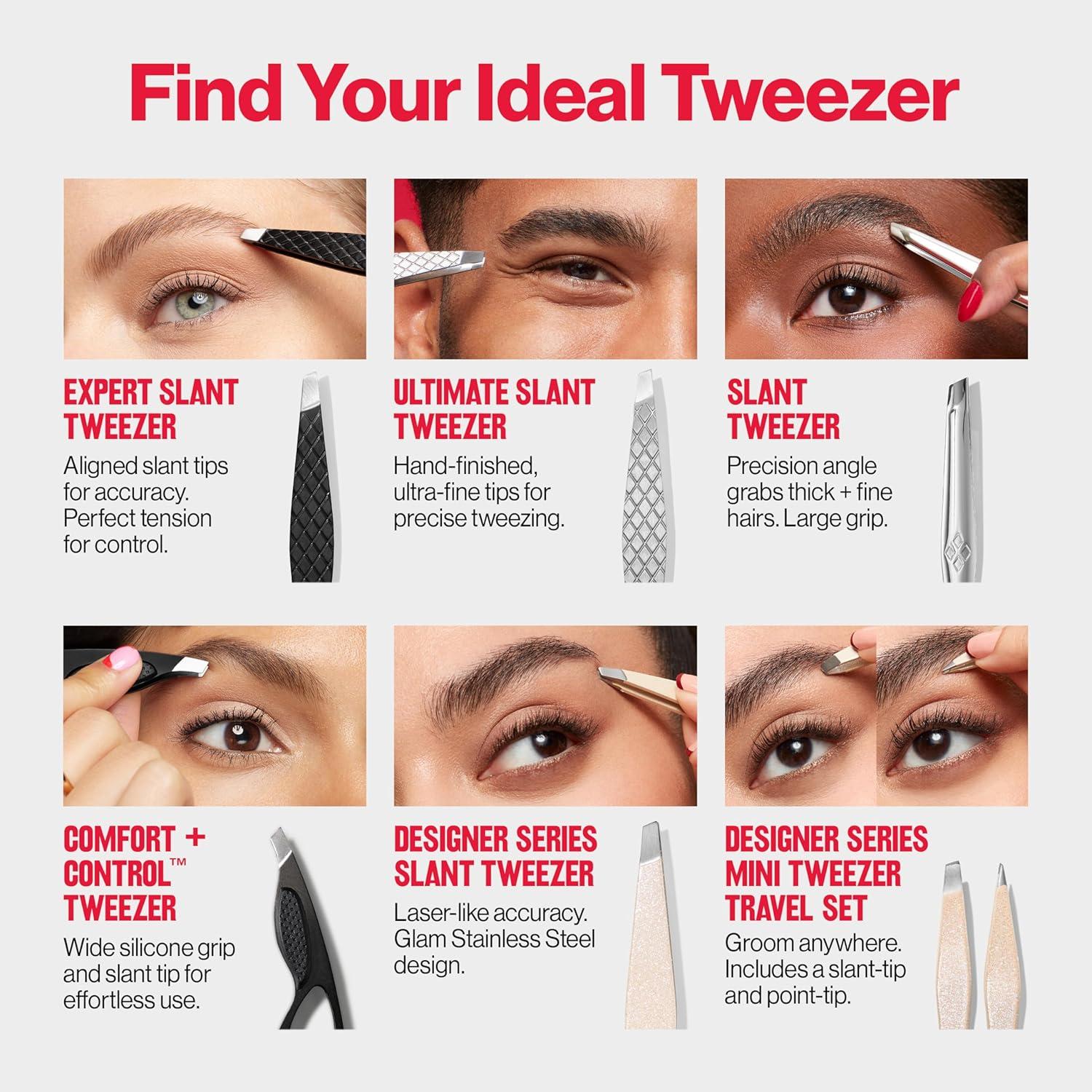 imageRevlon Expert Slant Tweezer High Precision For an Easy Hair Removal Made With Stainless Steel 1 Count1 Count Pack of 2