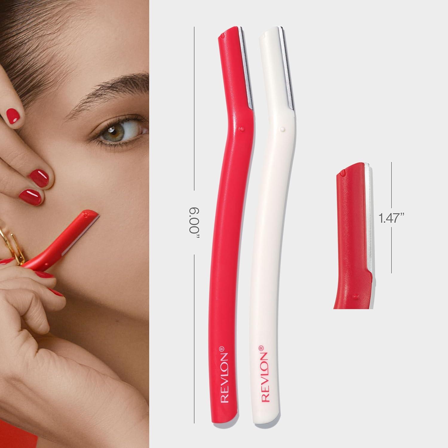 imageRevlon Face Defuzzers High Precision Hair Removal and Dermaplaning Blade Smooth Skin Made with Stainless Steel 2 Count