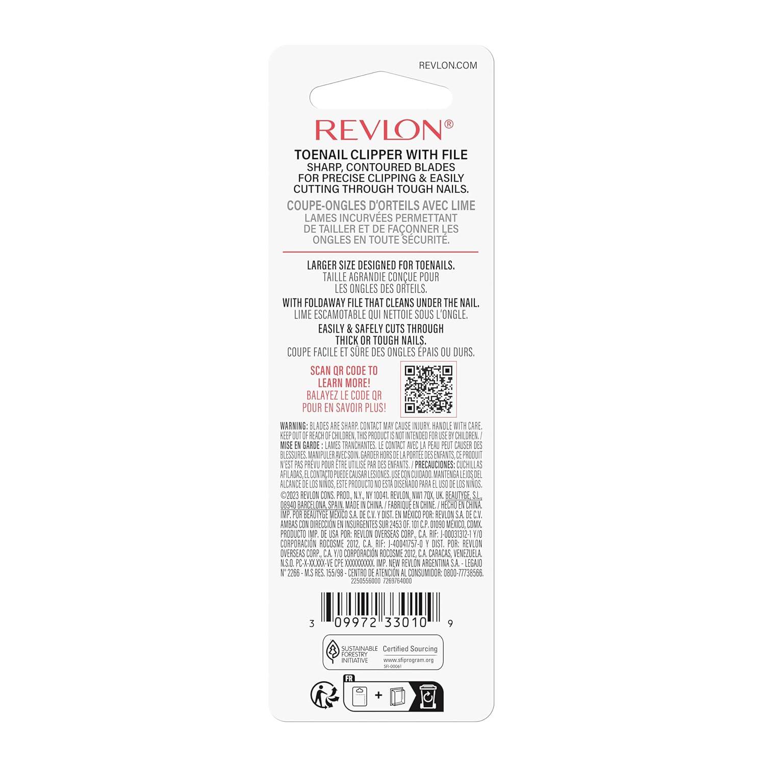 imageRevlon Nail Clipper Gifts for Men ampamp Women Stocking Stuffers Nail Care Tools Curved Blade ampamp Foldaway Nail File for Trimming ampamp Grooming Easy to Use Pack of 11 Count Pack of 1