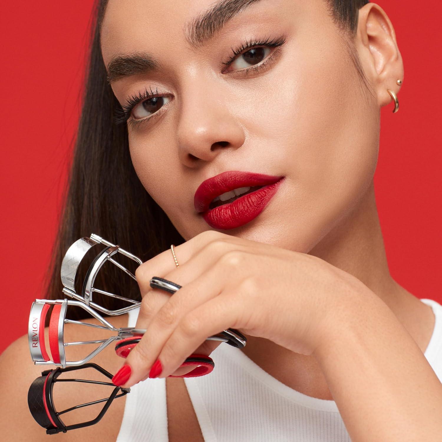 imageRevlon TripleStepped Lash Curler Eyelash Lift For a SuperCurled Look in One Squeeze 3Tiered Pads for Gentle TugFree Curling 1 CountEyelash Curler