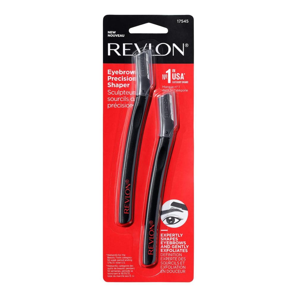 imageRevlon Eyebrow Precision Shaper Eye Brow Razor Hair Remover Blade Reusable Made with Japanese Stainless Steel Pack of 21 Count Pack of 1