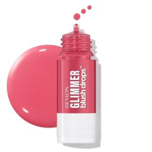 imageRevlon Glimmer Blush Drops Liquid Blush for Cheeks Liquid to Velvety Powder Finish Glowy High Pigment 103 Field of Roses 032 fl oz102 Pink It Over