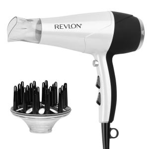 imageREVLON Volume Booster Hair Dryer with Curl Enhancing Diffuser  Increase Volume Decrease Frizz and Damage Fast Drying 1875 Watts White6 Piece Set