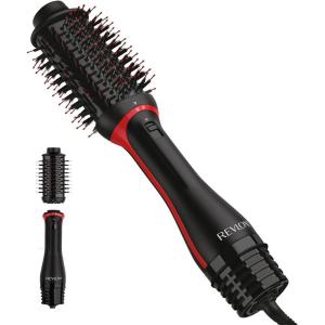 imageREVLON OneStep Volumizer Hair Dryer and Styler with Improved Motor  Easy SalonStyle Blowouts  Less Frizz More Shine and Reduced Heat Damage for all Hair Types and Lengths BlackBlack Red