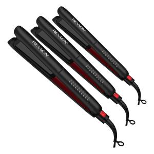 imageREVLON Smoothstay 1 Inch Hair Straightener  Coconut Oil Infused Flat Iron Helps Enhance Shine ampamp Smoothness Reduces Frizz Sleek Straight Hair1 Inch FLAT IRON Pack of 3