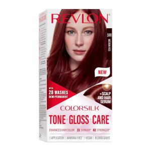 imageRevlon ColorSilk Tone  Gloss  Care Demi Permanent Hair Color Dye Kit with LeaveIn Scalp and Haircare Serum 2x Shinier 4x Stronger 4 Dark Brown 45 fl oz5RR Medium Red