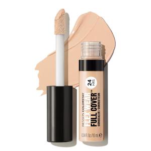imageRevlon ColorStay Flex Wear Full Cover NonCreasing Concealer Infused with Hyaluronic Acid ampamp Vitamin E Flexible Longwear 030 Light Medium 034 Fl Oz015 Light