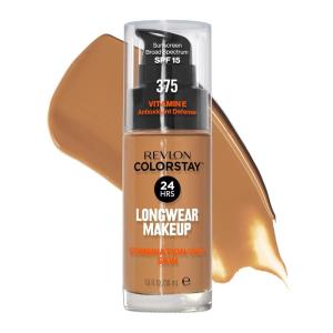 imageRevlon Liquid Foundation ColorStay Face Makeup for Combination ampamp Oily Skin SPF 15 MediumFull Coverage with Matte Finish Light Honey 260 10 oz375 Toffee