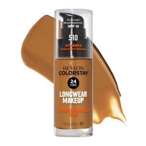 imageRevlon Liquid Foundation ColorStay Face Makeup for Combination ampamp Oily Skin SPF 15 MediumFull Coverage with Matte Finish Light Honey 260 10 oz510 Pecan