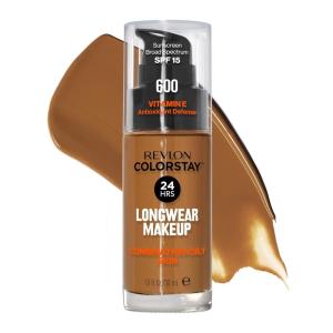 imageRevlon Liquid Foundation ColorStay Face Makeup for Combination ampamp Oily Skin SPF 15 MediumFull Coverage with Matte Finish Light Honey 260 10 oz600 Cinnamon