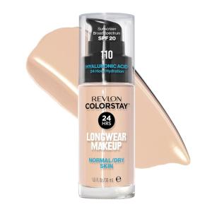 imageRevlon Liquid Foundation ColorStay Face Makeup for Normal ampamp Dry Skin SPF 20 Longwear MediumFull Coverage with Natural Finish 135 Vanilla 1 Fl Oz110 Ivory