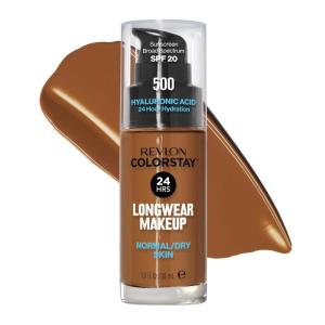 imageRevlon Liquid Foundation ColorStay Face Makeup for Normal ampamp Dry Skin SPF 20 Longwear MediumFull Coverage with Natural Finish 135 Vanilla 1 Fl Oz500 Walnut
