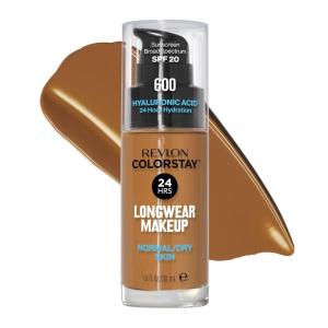 imageRevlon Liquid Foundation ColorStay Face Makeup for Normal ampamp Dry Skin SPF 20 Longwear MediumFull Coverage with Natural Finish 135 Vanilla 1 Fl Oz600 Cinnamon