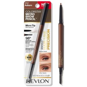 imageRevlon ColorStay Micro Eyebrow Pencil with Built In Spoolie Brush Infused with Argan and Marula Oil Waterproof Smudgeproof 454 Medium Brown 0003 ozAuburn