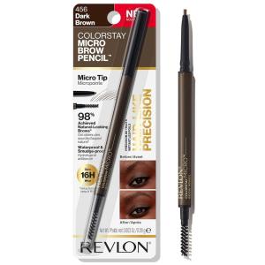 imageRevlon ColorStay Micro Eyebrow Pencil with Built In Spoolie Brush Infused with Argan and Marula Oil Waterproof Smudgeproof 454 Medium Brown 0003 ozDark Brown