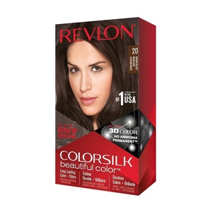 image:imageRevlon ColorSilk Hair Color 30 Dark Brown 1 ea Pack of 620 Brown Black